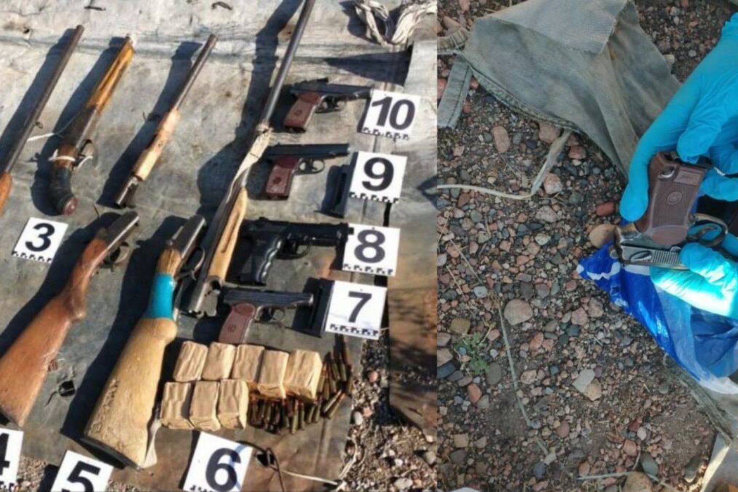 Происшествия в Казахстане и мире / Криминальные новости / Крупный схрон оружия обнаружили в подвале заброшенного здания в Жамбылской области