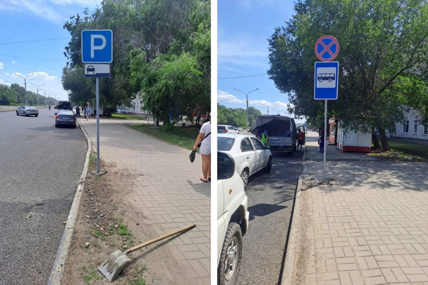 Усть-Каменогорск и ВКО / Два новых дорожных знака появились в Усть-Каменогорске