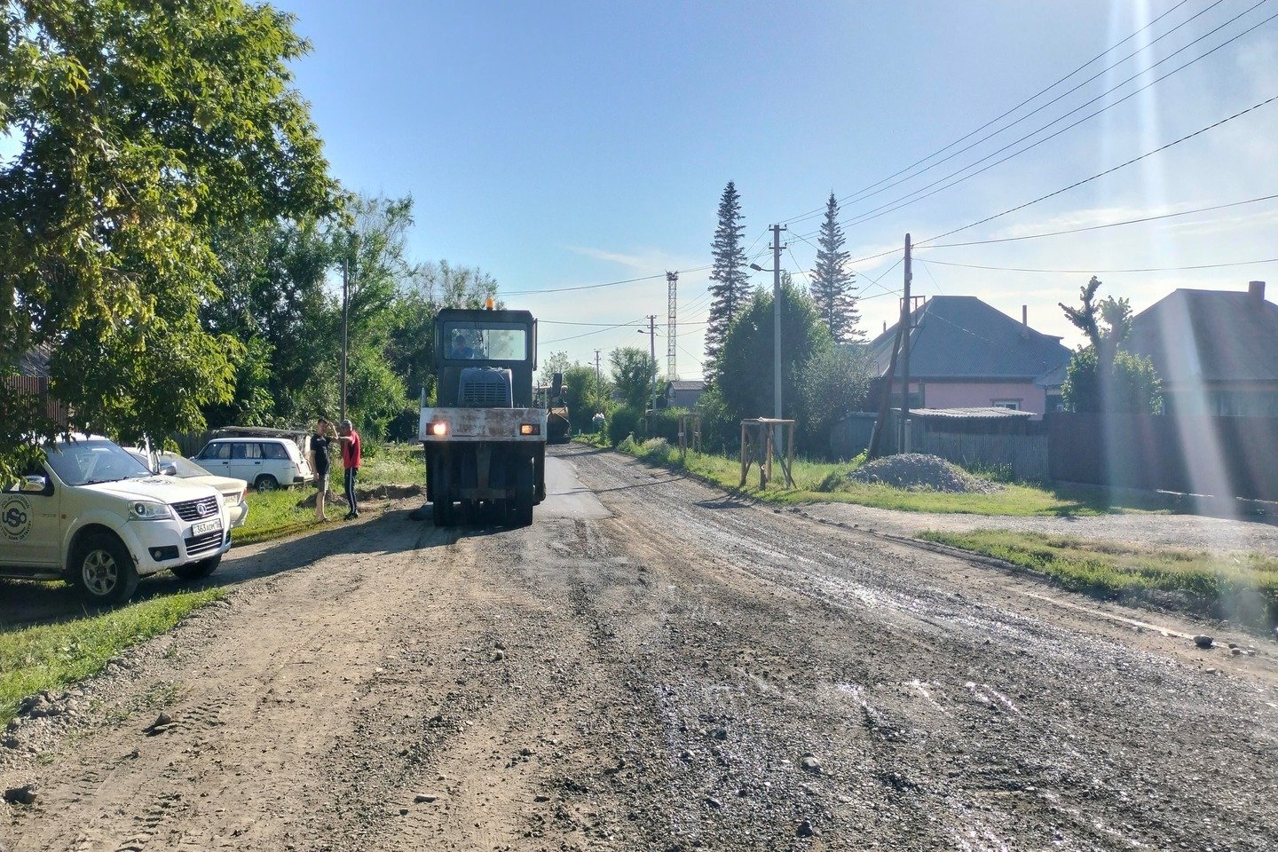 Усть-Каменогорск и ВКО / Шмелев Лог кентіндегі жолдар жөнделіп жатыр