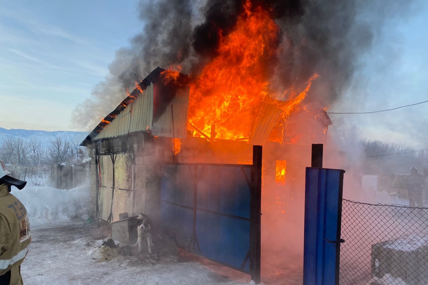 Происшествия в Казахстане и мире / Пожар в гараже едва не унес жизни двоих четвероногих в ВКО