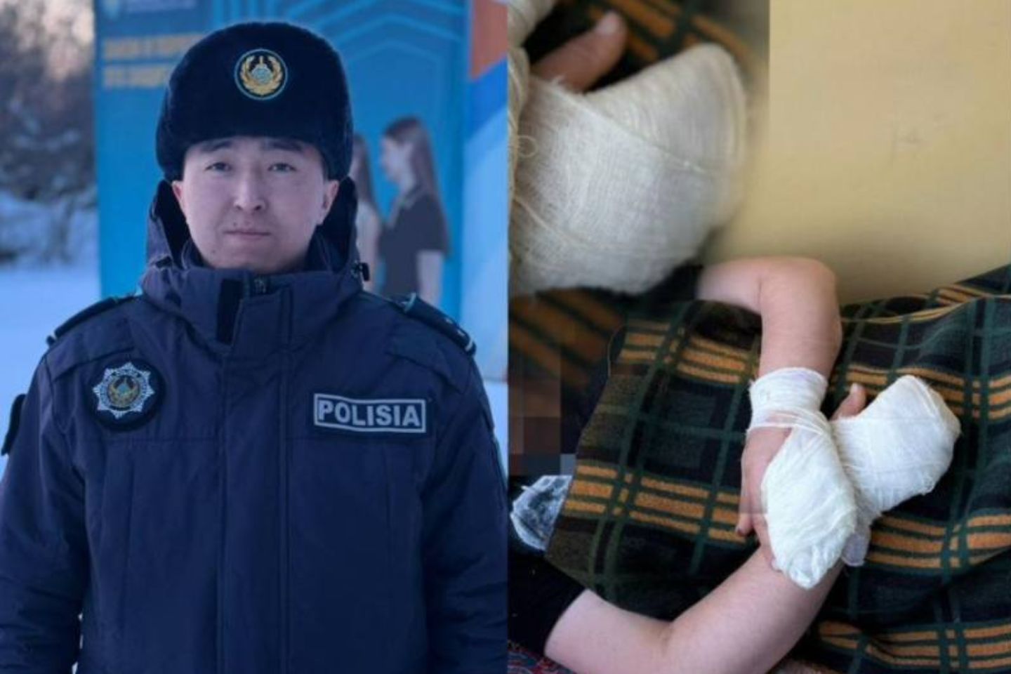 Новости Казахстана / В минус 30 — без сознания: как полицейский предотвратил трагедию в селе СКО