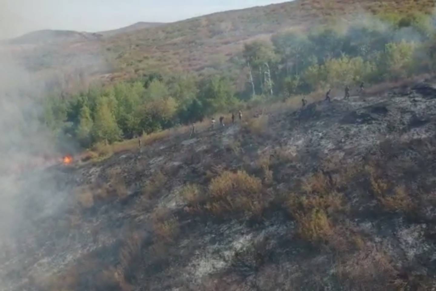 Происшествия в Казахстане и мире / Пожар в Каменном карьере: на помощь спасателям отправили две сотни нацгвардейцев