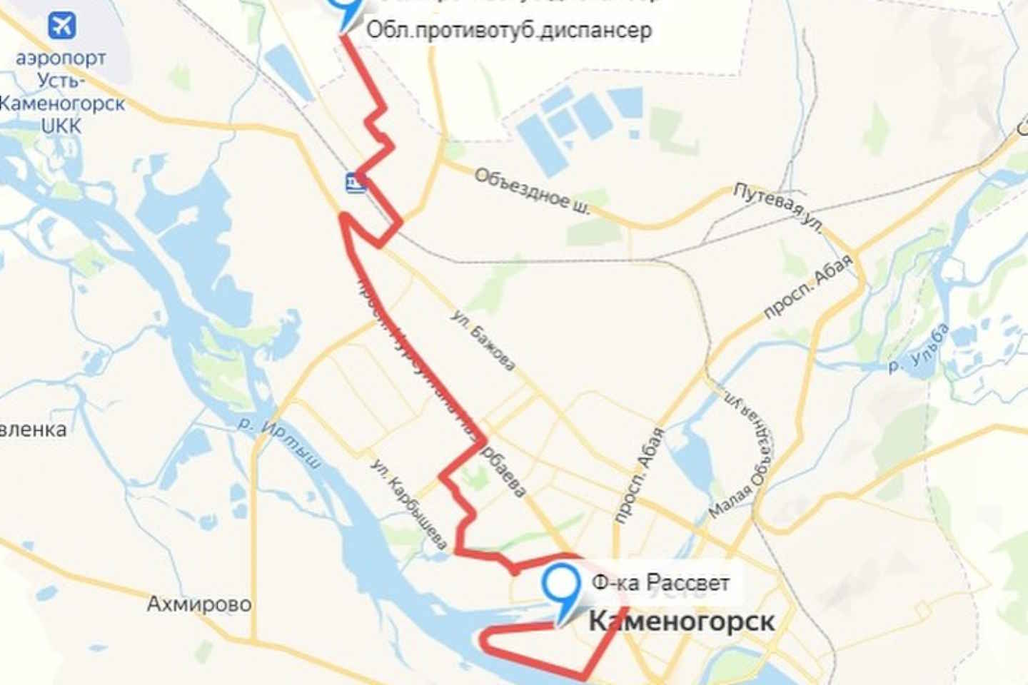 Усть-Каменогорск и ВКО / Маршрут одного из автобусов в Усть-Каменогорске изменится с 17 мая