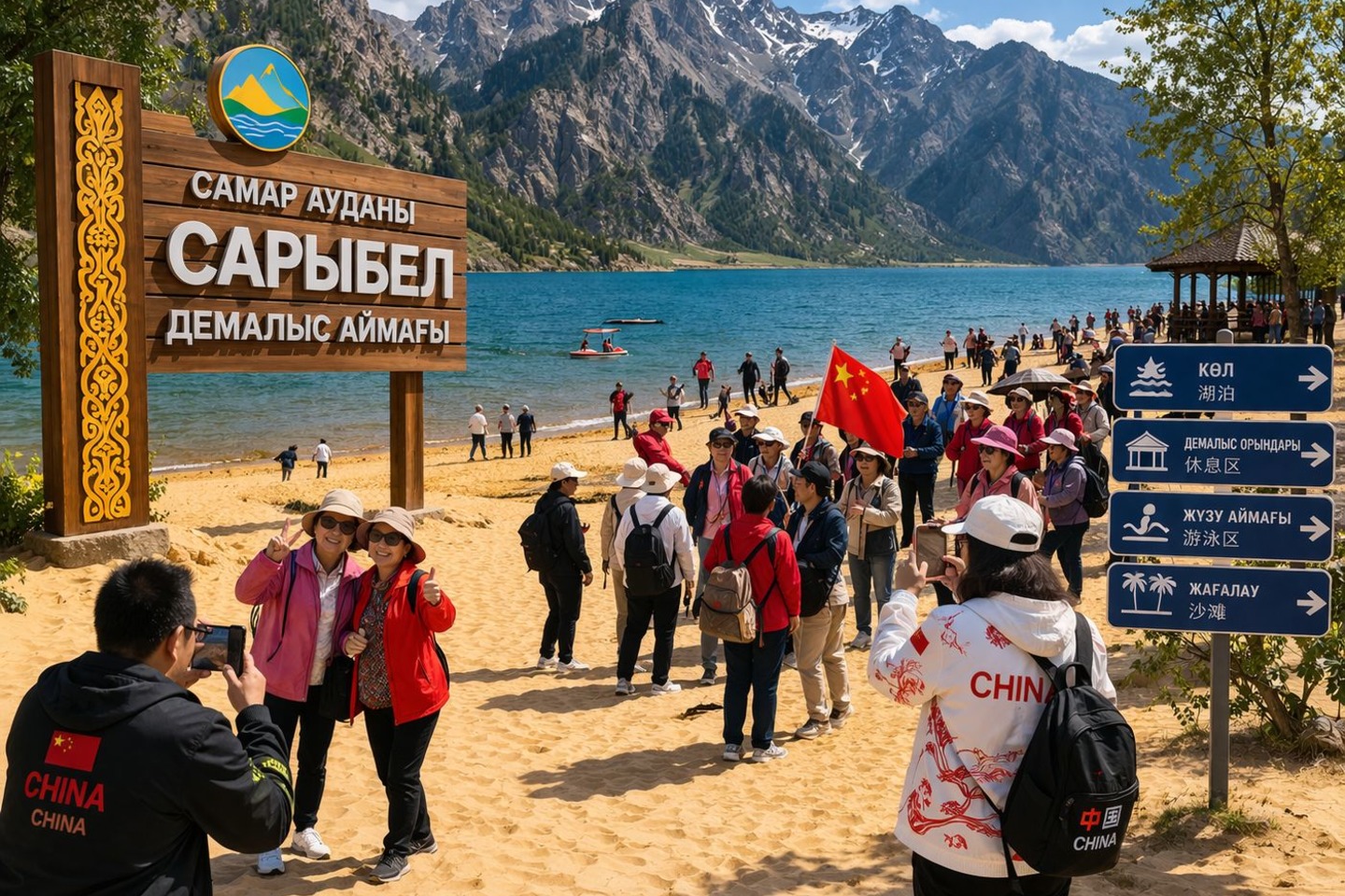 Усть-Каменогорск и ВКО / Самарское (район Самар) / Жазда Сарыбелге Қытайдан екі жүзге жуық турист келмек