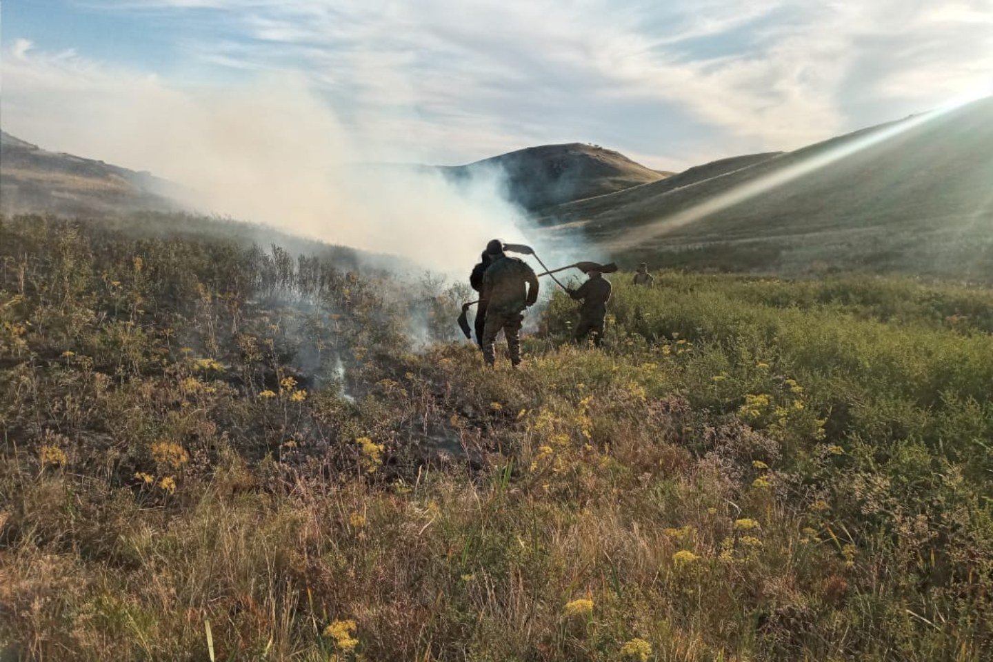 Происшествия в Казахстане и мире / 4 класс пожароопасности: более 75 возгораний потушили спасатели в ВКО