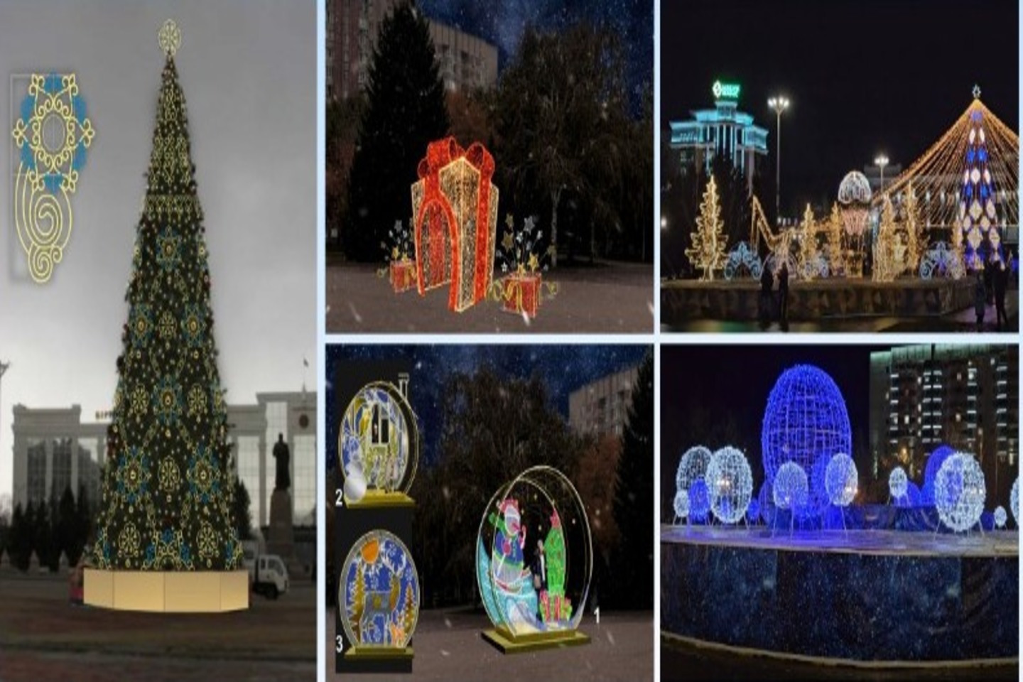 Усть-Каменогорск и ВКО / Өскеменде жаңажылдық безендіру жұмыстары басталып кетті